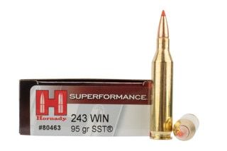 Hornady Superformance 243 Win 95gr SST Ammo comes in a box of 20 rounds